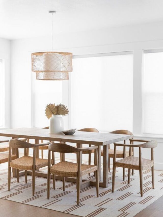 sala de jantar estilo japandi