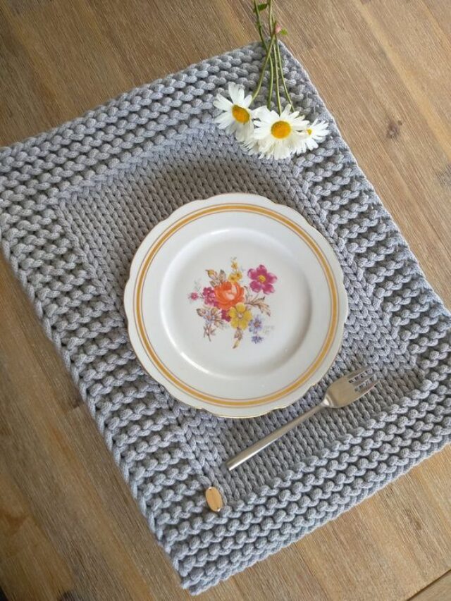 jogo americano em crochê