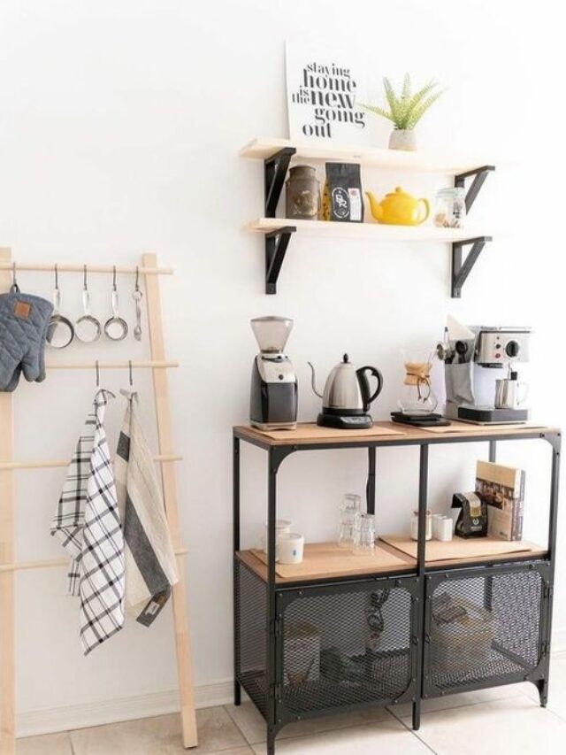 estilo de estante para cozinha