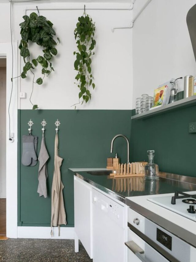 pintura meia parede cozinha