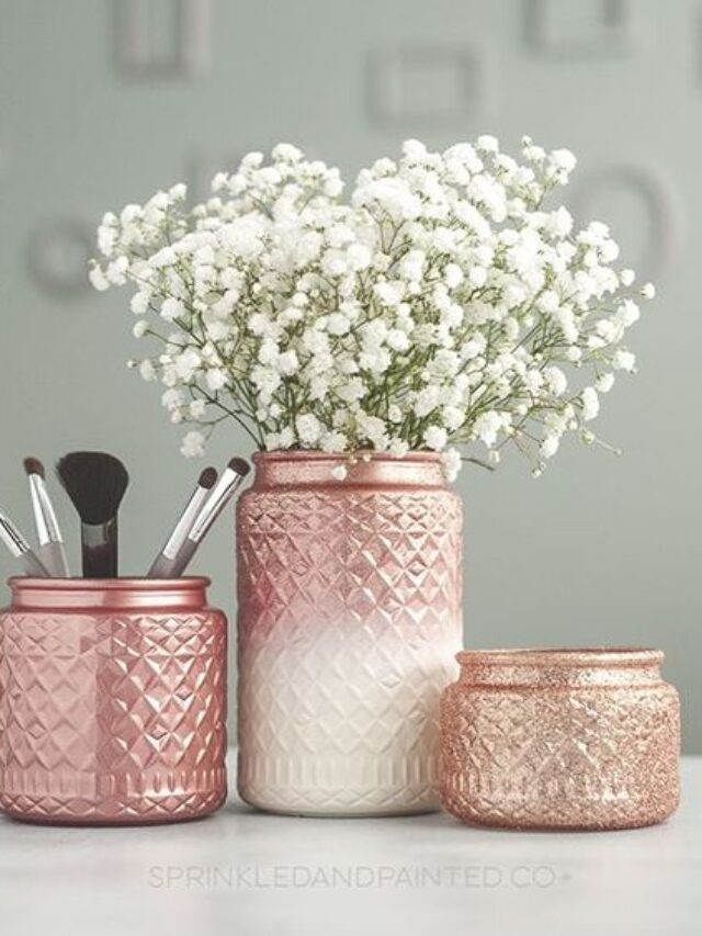 vidro reciclado pintado