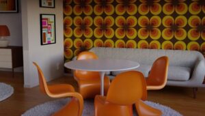 sala de estar estilo retrõ