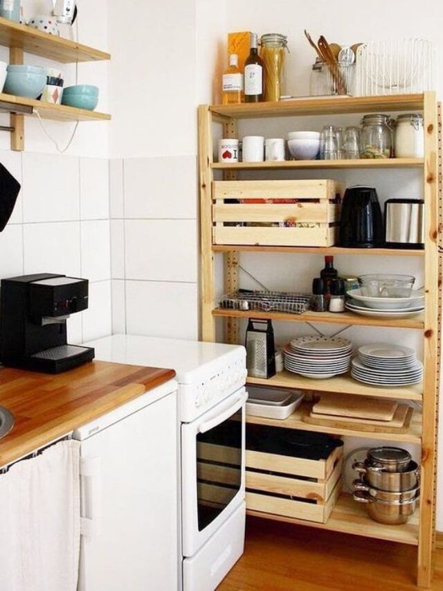 estante na cozinha