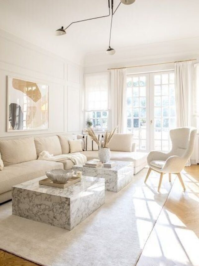 como decorar com móveis brancos