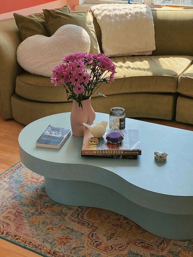 mesa de centro curva