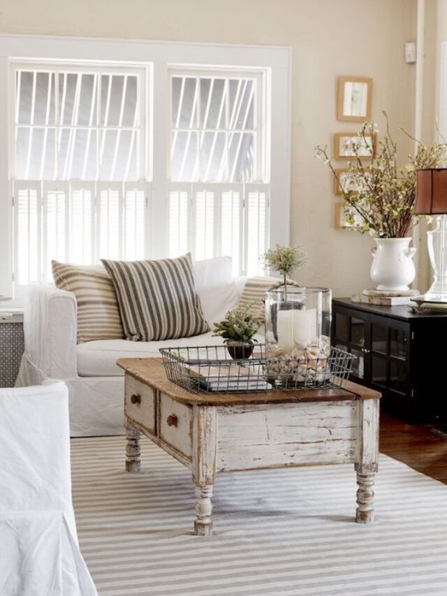 mesa de centro rústica