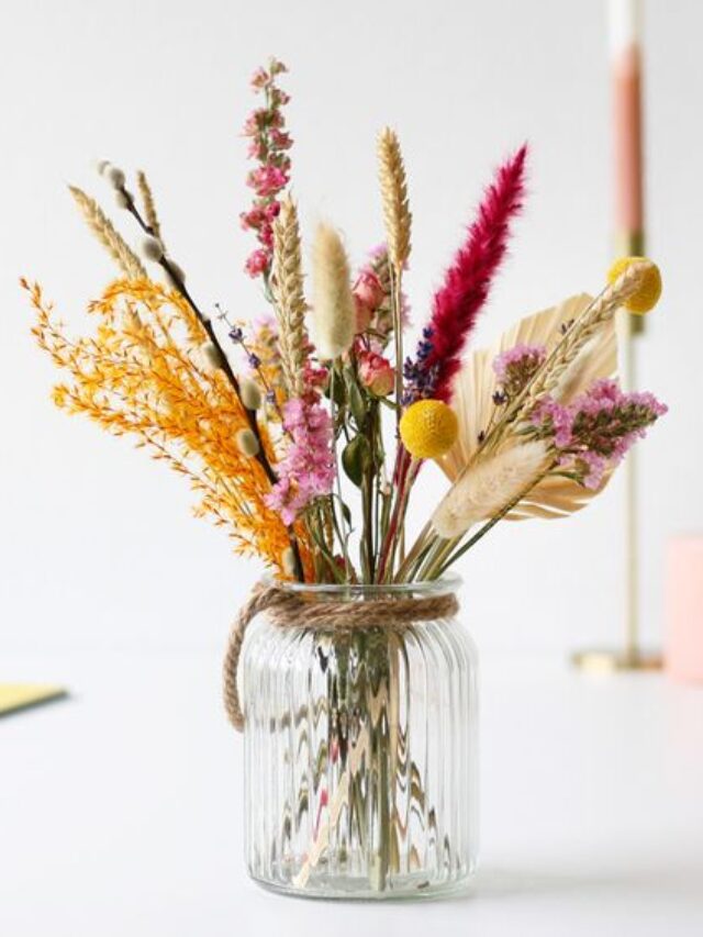 como deixar as flores secas e usar na decoração