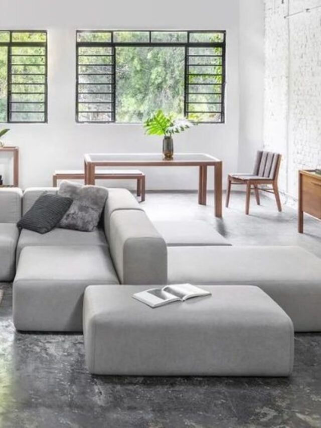 Sofá modular opção na decoração
