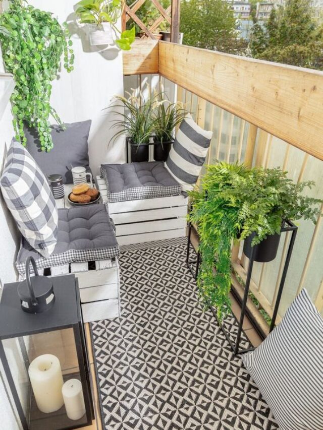 decoração de varanda pequena
