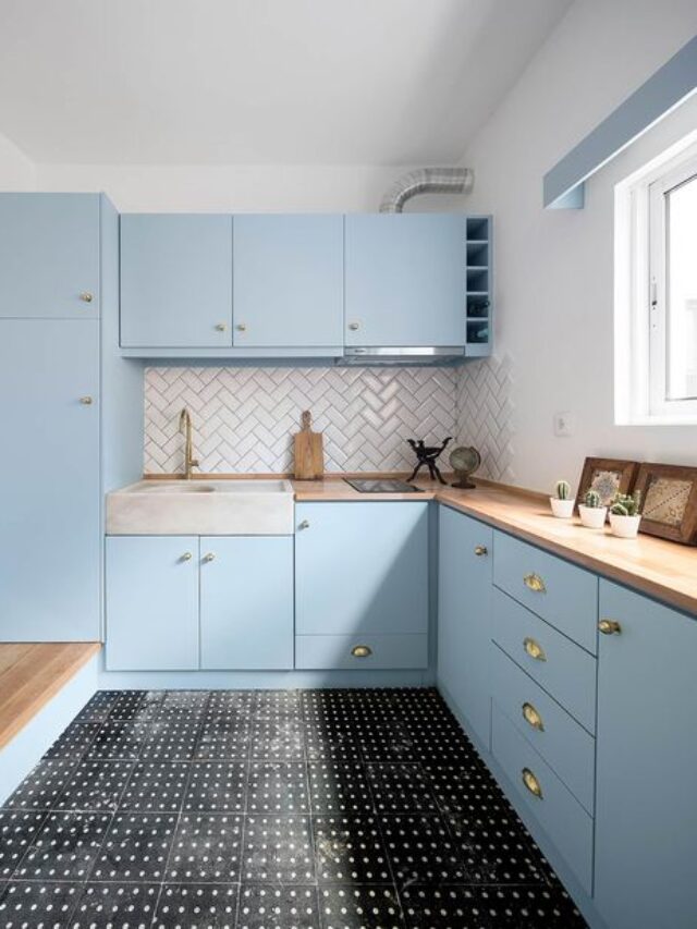 cozinha azul inspirações