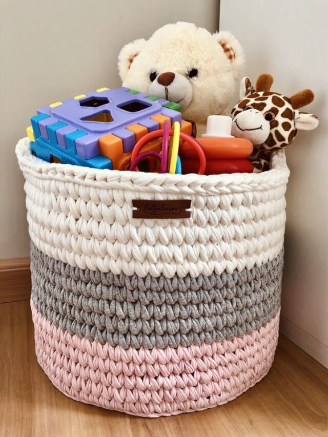 cesto de fio de malha