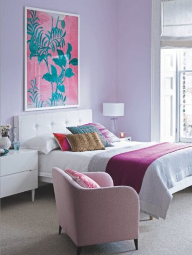 cor lilás para usar na decoração de quarto
