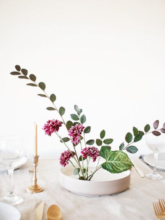 Como Decorar com arranjos de Ikebana