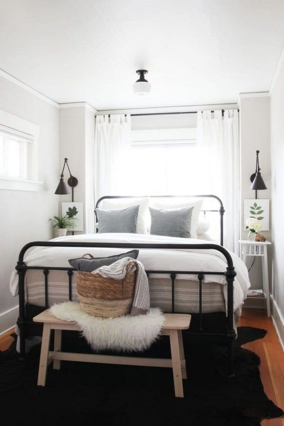 simple and neutral double bedroom