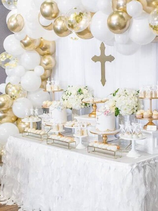 decoração de batizado simples