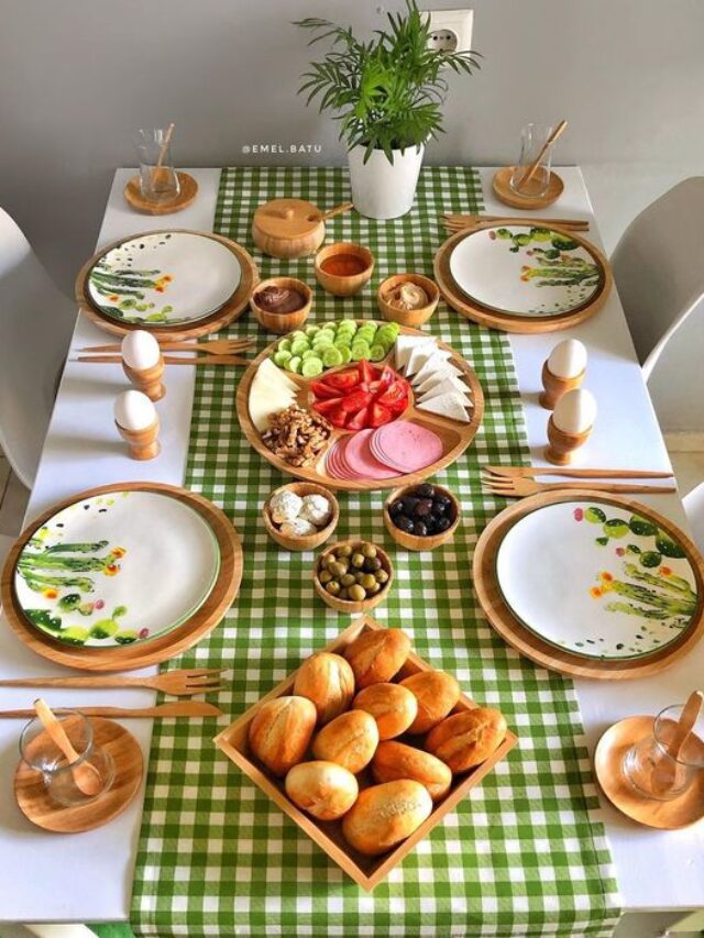 Ideias decoração de mesa para café da manhã