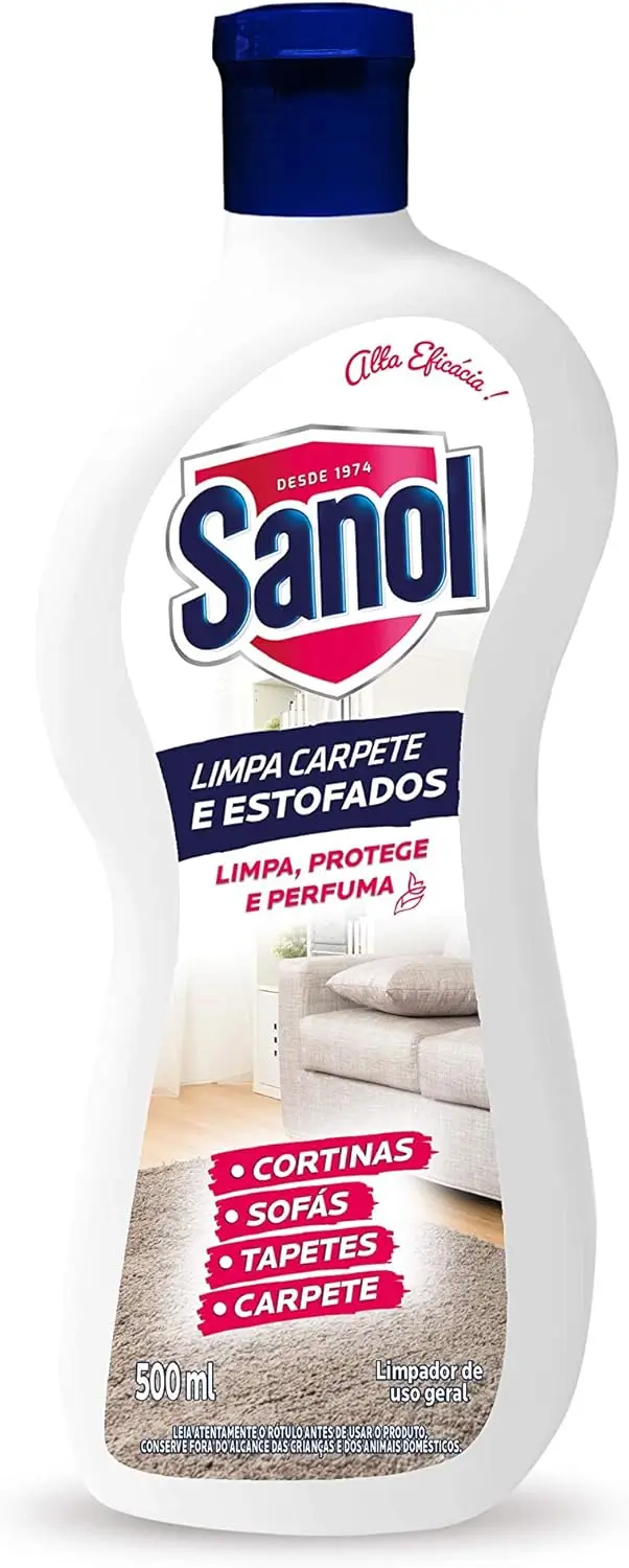 produtos para limpeza do tapete
